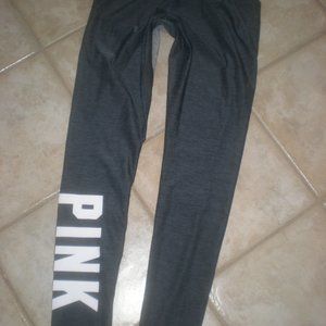 VICTORIA'S SECRET PINK  Leggings  NWOT   Ultimate  Size M Charcoal Gray